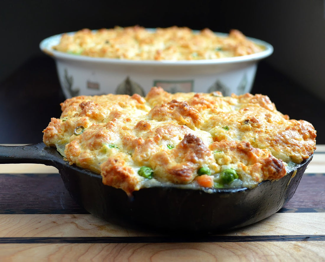 Chicken Pot Pie with Biscuit Topping