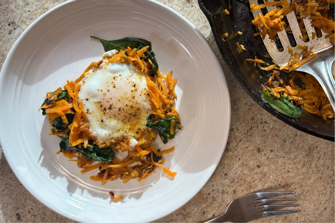 Sweet Potato & Sassy Egg Skillet