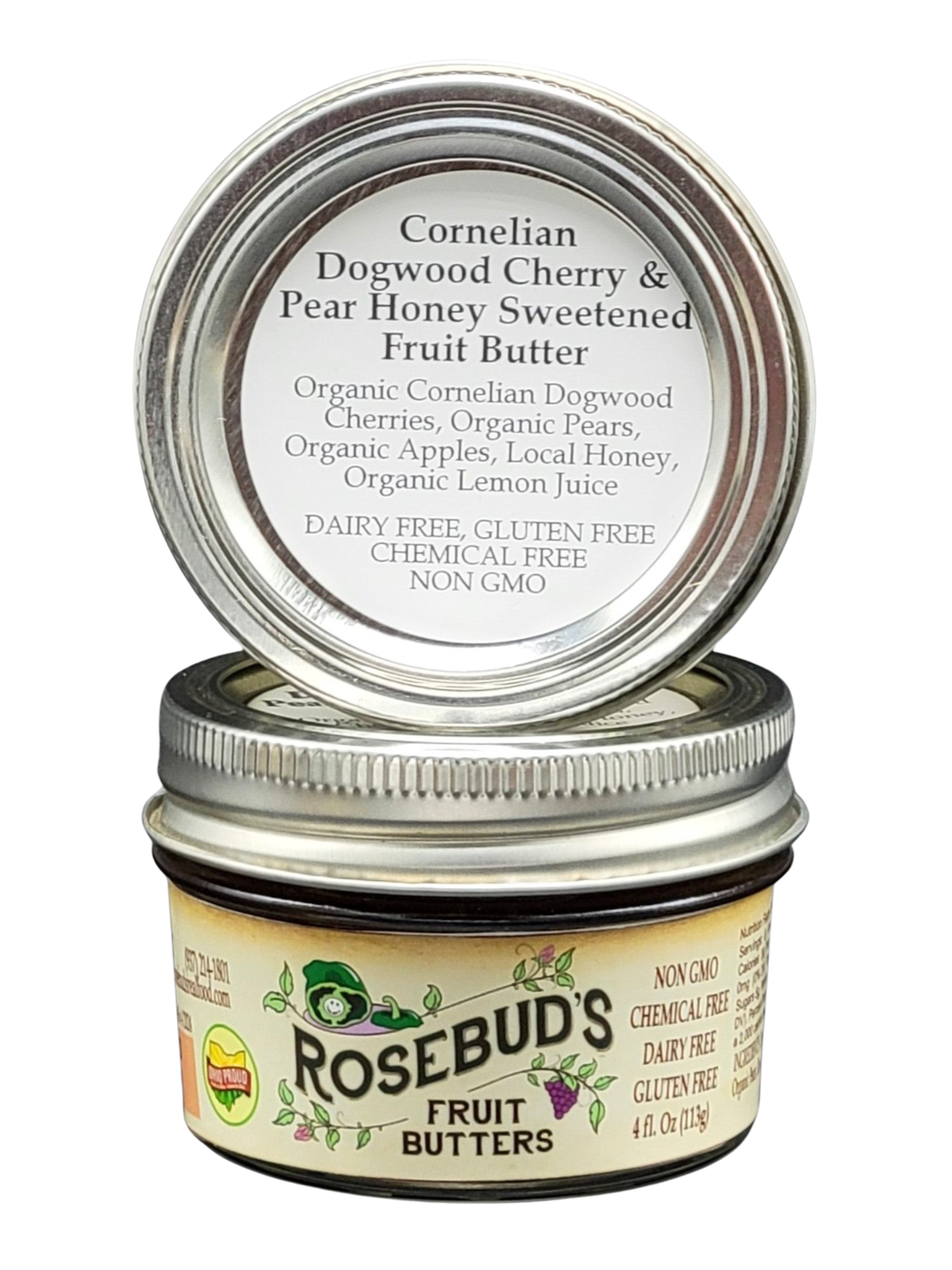 Cornelian Dogwood Cherry & Pear Honey Sweetened Fruit Butter