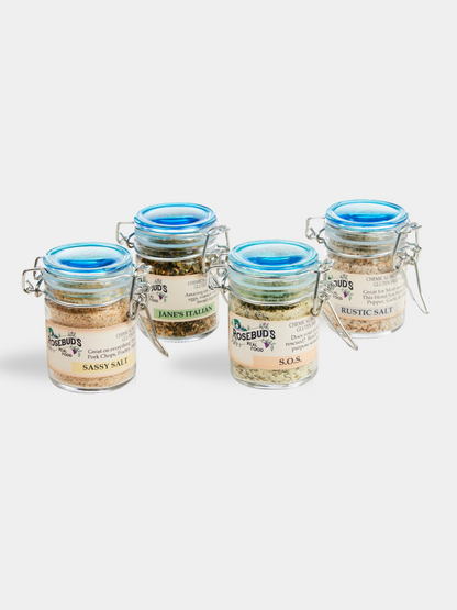 COLORFUL HINGED JAR GIFT SET OF FOUR